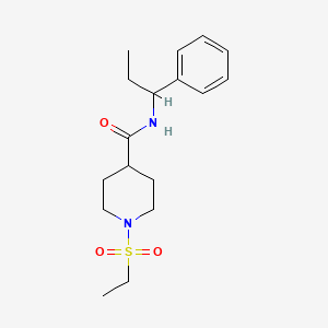 1-(ethylsulfonyl)-N-(1-phenylpropyl)-4-piperidinecarboxamide