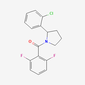 molecular formula C17H14ClF2NO B4475549 2-(2-chlorophenyl)-1-(2,6-difluorobenzoyl)pyrrolidine 