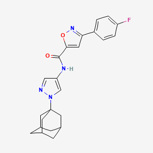 N-[1-(ADAMANTAN-1-YL)-1H-PYRAZOL-4-YL]-3-(4-FLUOROPHENYL)-1,2-OXAZOLE-5-CARBOXAMIDE