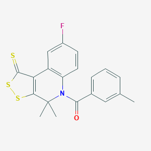 8-fluoro-4,4-dimethyl-5-(3-methylbenzoyl)-4,5-dihydro-1H-[1,2]dithiolo[3,4-c]quinoline-1-thione