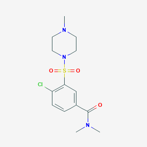 4-chloro-N,N-dimethyl-3-[(4-methyl-1-piperazinyl)sulfonyl]benzamide