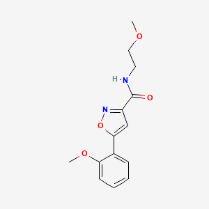 molecular formula C14H16N2O4 B4475595 N-(2-methoxyethyl)-5-(2-methoxyphenyl)-3-isoxazolecarboxamide 