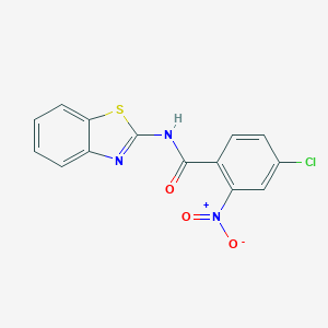 molecular formula C14H8ClN3O3S B447560 N-(1,3-苯并噻唑-2-基)-4-氯-2-硝基苯甲酰胺 CAS No. 330215-59-3