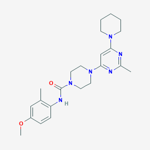 N-(4-Methoxy-2-methylphenyl)-4-[2-methyl-6-(piperidin-1-YL)pyrimidin-4-YL]piperazine-1-carboxamide