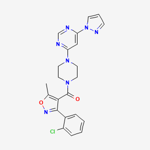 4-(4-{[3-(2-chlorophenyl)-5-methyl-4-isoxazolyl]carbonyl}-1-piperazinyl)-6-(1H-pyrazol-1-yl)pyrimidine