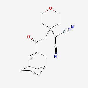 molecular formula C20H24N2O2 B4475625 1-(Adamantane-1-carbonyl)-6-oxaspiro[2.5]octane-2,2-dicarbonitrile 