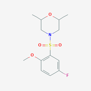 4-(5-Fluoro-2-methoxybenzenesulfonyl)-2,6-dimethylmorpholine