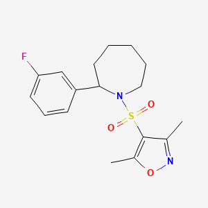 1-[(3,5-Dimethyl-1,2-oxazol-4-YL)sulfonyl]-2-(3-fluorophenyl)azepane