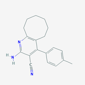 2-Amino-4-(4-methylphenyl)-5,6,7,8,9,10-hexahydrocycloocta[b]pyridine-3-carbonitrile