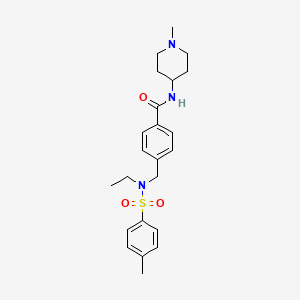 4-({ethyl[(4-methylphenyl)sulfonyl]amino}methyl)-N-(1-methyl-4-piperidinyl)benzamide