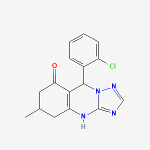 molecular formula C16H15ClN4O B4475695 9-(2-chlorophenyl)-6-methyl-5,6,7,9-tetrahydro[1,2,4]triazolo[5,1-b]quinazolin-8(4H)-one 