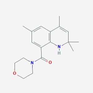 molecular formula C18H24N2O2 B4475713 MORPHOLINO(2,2,4,6-TETRAMETHYL-1,2-DIHYDRO-8-QUINOLINYL)METHANONE 