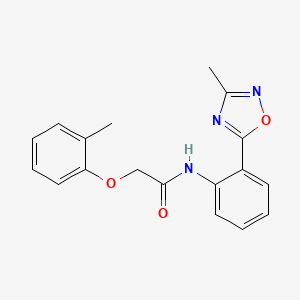 molecular formula C18H17N3O3 B4475737 N-[2-(3-methyl-1,2,4-oxadiazol-5-yl)phenyl]-2-(2-methylphenoxy)acetamide 