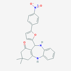 9,9-dimethyl-6-[5-(4-nitrophenyl)furan-2-yl]-6,8,10,11-tetrahydro-5H-benzo[b][1,4]benzodiazepin-7-one