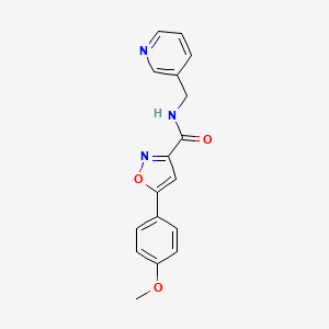 molecular formula C17H15N3O3 B4475752 5-(4-methoxyphenyl)-N-(3-pyridinylmethyl)-3-isoxazolecarboxamide 