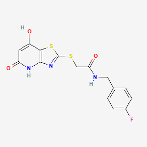 N-(4-fluorobenzyl)-2-[(7-hydroxy-5-oxo-4,5-dihydro[1,3]thiazolo[4,5-b]pyridin-2-yl)thio]acetamide