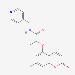 2-[(4,7-dimethyl-2-oxo-2H-chromen-5-yl)oxy]-N-(pyridin-4-ylmethyl)propanamide