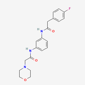 2-(4-fluorophenyl)-N-{3-[(4-morpholinylacetyl)amino]phenyl}acetamide