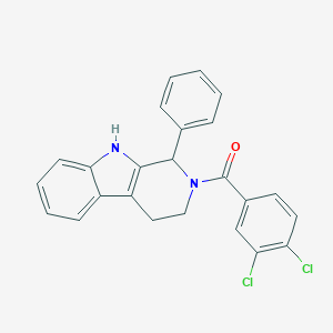 molecular formula C24H18Cl2N2O B447583 (3,4-dichlorophenyl)(1-phenyl-1,3,4,9-tetrahydro-2H-beta-carbolin-2-yl)methanone 