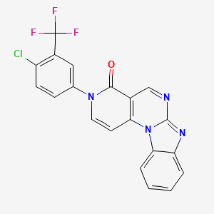 molecular formula C20H10ClF3N4O B4475833 5-[4-chloro-3-(trifluoromethyl)phenyl]-1,5,9,11-tetrazatetracyclo[8.7.0.02,7.012,17]heptadeca-2(7),3,8,10,12,14,16-heptaen-6-one 