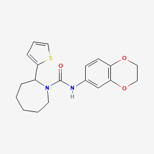 N-(2,3-Dihydro-1,4-benzodioxin-6-YL)-2-(thiophen-2-YL)azepane-1-carboxamide