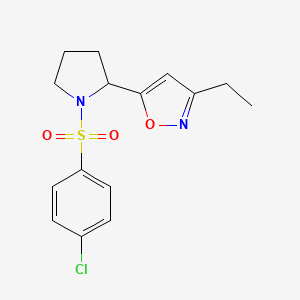 5-[1-(4-Chlorobenzenesulfonyl)pyrrolidin-2-YL]-3-ethyl-1,2-oxazole