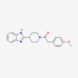 2-{1-[(4-methoxyphenyl)acetyl]piperidin-4-yl}-1H-benzimidazole