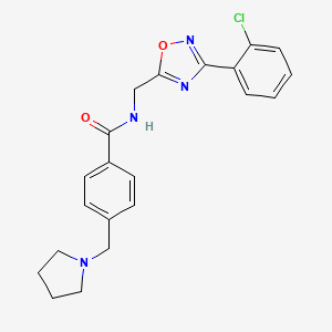 N-{[3-(2-chlorophenyl)-1,2,4-oxadiazol-5-yl]methyl}-4-(1-pyrrolidinylmethyl)benzamide