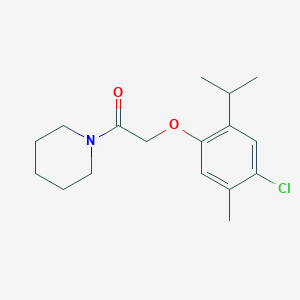 molecular formula C17H24ClNO2 B447586 1-[(4-Chloro-2-isopropyl-5-methylphenoxy)acetyl]piperidine 