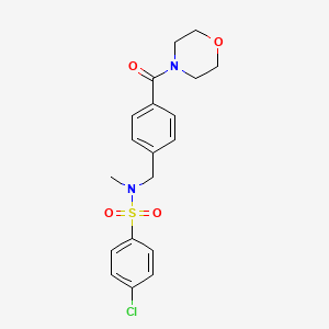 4-chloro-N-methyl-N-[4-(4-morpholinylcarbonyl)benzyl]benzenesulfonamide