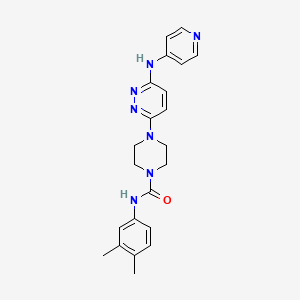 N-(3,4-dimethylphenyl)-4-[6-(4-pyridinylamino)-3-pyridazinyl]-1-piperazinecarboxamide