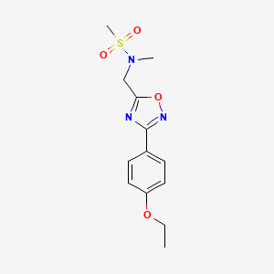 molecular formula C13H17N3O4S B4475944 N-{[3-(4-ethoxyphenyl)-1,2,4-oxadiazol-5-yl]methyl}-N-methylmethanesulfonamide 