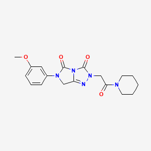 6-(3-methoxyphenyl)-2-[2-oxo-2-(1-piperidinyl)ethyl]-6,7-dihydro-3H-imidazo[5,1-c][1,2,4]triazole-3,5(2H)-dione