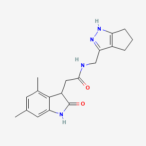 2-(4,6-dimethyl-2-oxo-2,3-dihydro-1H-indol-3-yl)-N-(1,4,5,6-tetrahydrocyclopenta[c]pyrazol-3-ylmethyl)acetamide