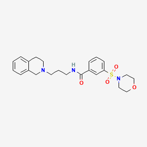 molecular formula C23H29N3O4S B4475989 N-[3-(3,4-dihydro-2(1H)-isoquinolinyl)propyl]-3-(4-morpholinylsulfonyl)benzamide 