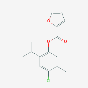 molecular formula C15H15ClO3 B447599 4-Chloro-2-isopropyl-5-methylphenyl 2-furoate 