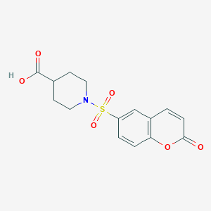 1-[(2-Oxochromen-6-yl)sulfonyl]piperidine-4-carboxylic acid