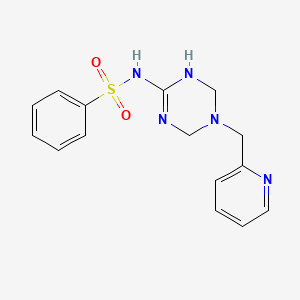 N-[5-(pyridin-2-ylmethyl)-1,4,5,6-tetrahydro-1,3,5-triazin-2-yl]benzenesulfonamide