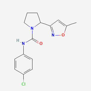 N-(4-chlorophenyl)-2-(5-methyl-1,2-oxazol-3-yl)pyrrolidine-1-carboxamide