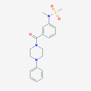 N-methyl-N-[3-(4-phenylpiperazine-1-carbonyl)phenyl]methanesulfonamide