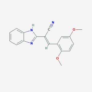 molecular formula C18H15N3O2 B447606 2-(1H-benzimidazol-2-yl)-3-(2,5-dimethoxyphenyl)acrylonitrile 