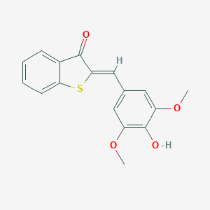 molecular formula C17H14O4S B447607 2-(4-hydroxy-3,5-dimethoxybenzylidene)-1-benzothiophen-3(2H)-one CAS No. 5659-88-1