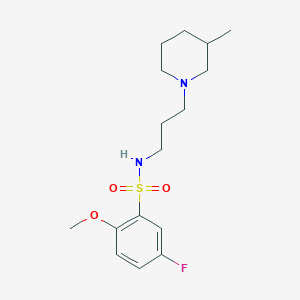 5-FLUORO-2-METHOXY-N-[3-(3-METHYLPIPERIDIN-1-YL)PROPYL]BENZENE-1-SULFONAMIDE