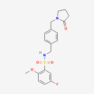 5-FLUORO-2-METHOXY-N-({4-[(2-OXOPYRROLIDIN-1-YL)METHYL]PHENYL}METHYL)BENZENE-1-SULFONAMIDE