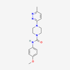 molecular formula C17H21N5O2 B4476078 N-(4-methoxyphenyl)-4-(6-methyl-3-pyridazinyl)-1-piperazinecarboxamide 