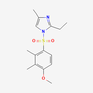 molecular formula C15H20N2O3S B4476087 2-ethyl-1-[(4-methoxy-2,3-dimethylphenyl)sulfonyl]-4-methyl-1H-imidazole 