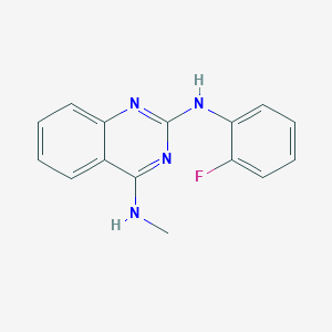 molecular formula C15H13FN4 B4476094 N2-(2-Fluorophenyl)-N4-methylquinazoline-2,4-diamine 