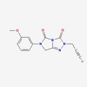 molecular formula C14H12N4O3 B4476102 6-(3-methoxyphenyl)-2-(2-propyn-1-yl)-6,7-dihydro-3H-imidazo[5,1-c][1,2,4]triazole-3,5(2H)-dione 