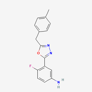 4-fluoro-3-[5-(4-methylbenzyl)-1,3,4-oxadiazol-2-yl]aniline