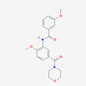 3-methoxy-N-[2-methoxy-5-(4-morpholinylcarbonyl)phenyl]benzamide